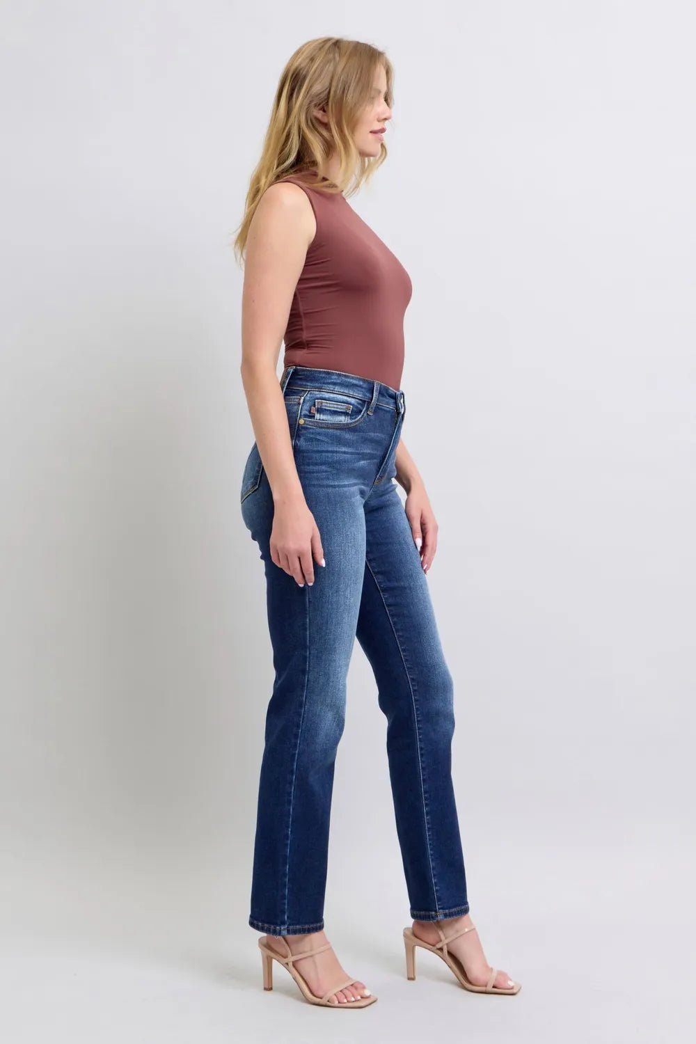 Judy Blue Full Size Washed Straight Leg Jeans with Pockets - Bela Fils BoutiqueBela Fils Boutique